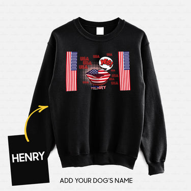 Personalized Dog Gift Idea - America Let's Say Yes For Dog Lovers - Standard Crew Neck Sweatshirt